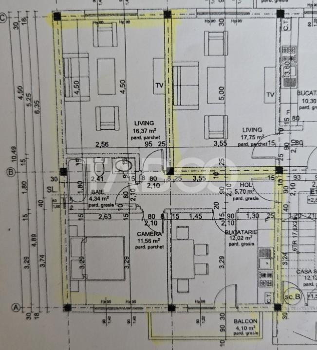 Comision 0 Apartament 2 camere de vanzare 50mp balcon Arhitectilor