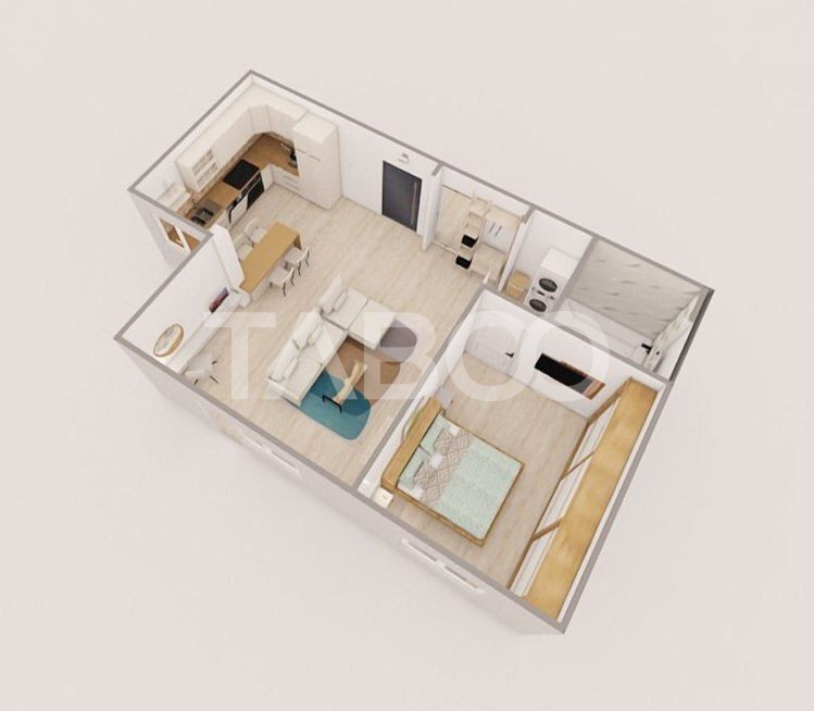 COMISION 0% Apartament 2 camere mobilat 60 mpu balcon 12 mp Rahovei