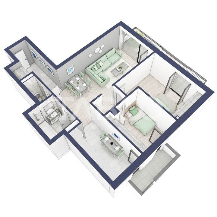 Comision 0-Apartament 3 camere 70 mp etaj 1 boxa la subsol Turnisor