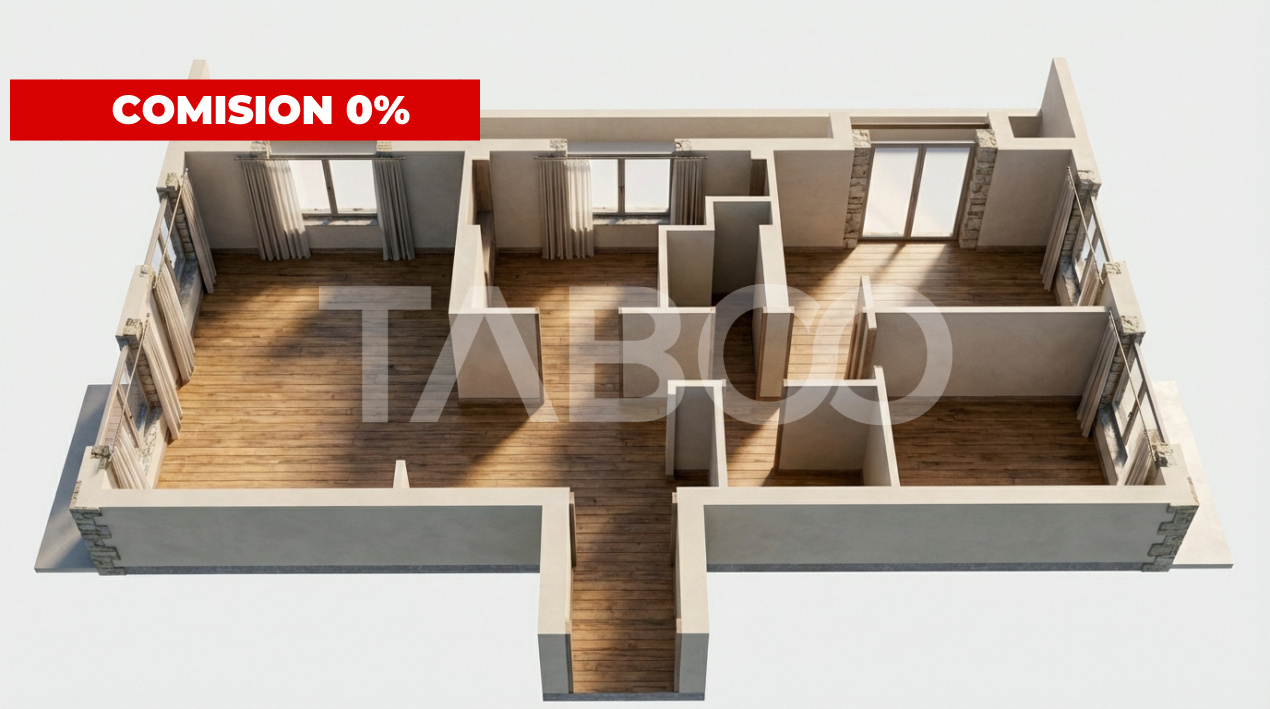 COMISION 0%-Apartament 3 camere Rahovei 93mp 2 bai terasa+balcoane in Sibiu - Aleea Sevis