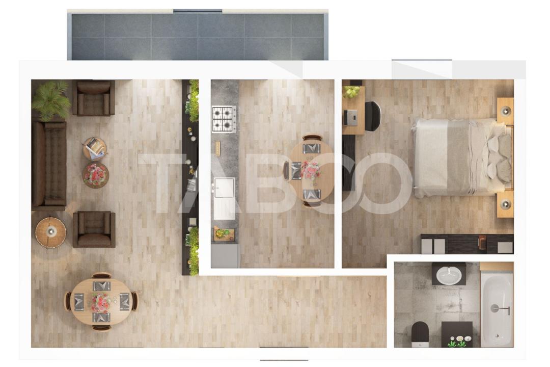 Comision 0 - Apartament cu 2 camere de vanzare in zona Doamna Stanca in Sibiu - Doamna Stanca