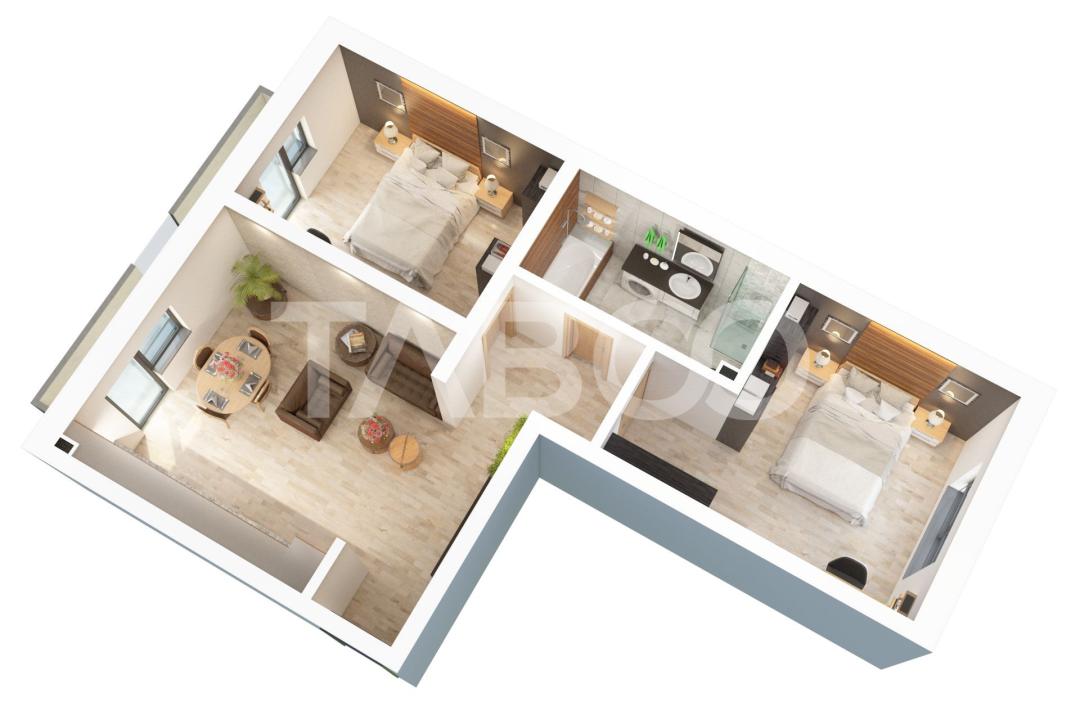 COMISION 0 - Apartament de vanzare 3 camere si parcare Doamna Stanca