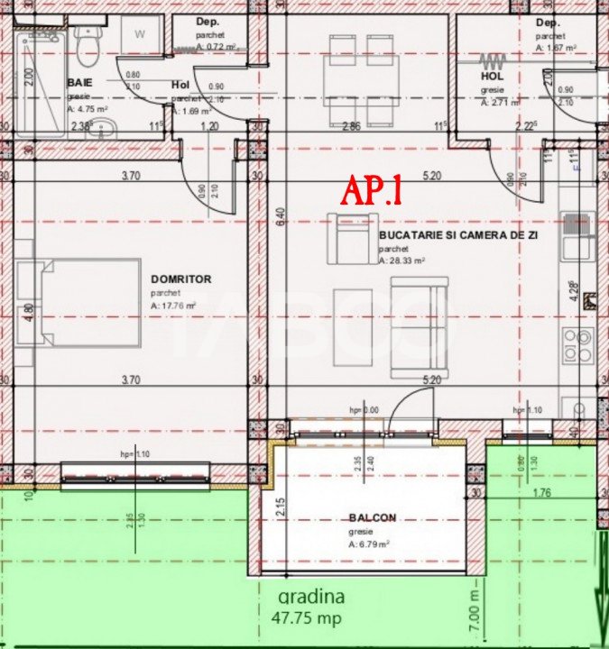Comision 0- Apartament de vanzare 59 mpu 2 camere gradina Selimbar