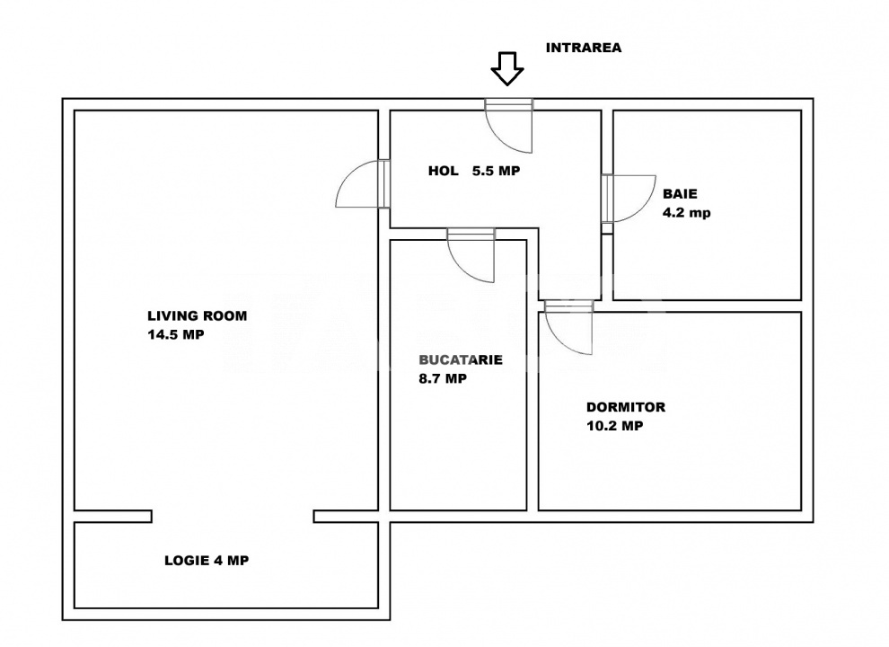 Comision 0% Apartament decomandat de vanzare 2 camere etaj intermediar