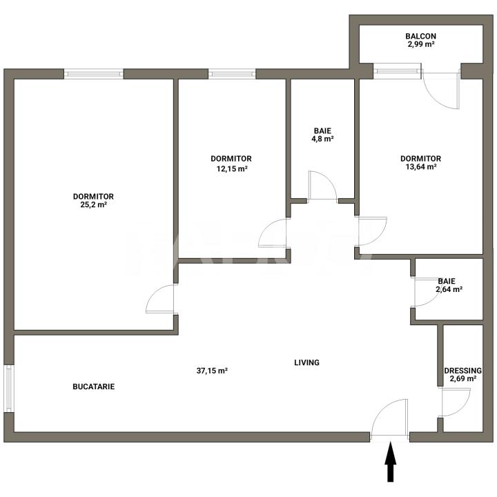 FARA COMISION-Apartament de vanzare cu 4 camere balcon parcare Lupeni 