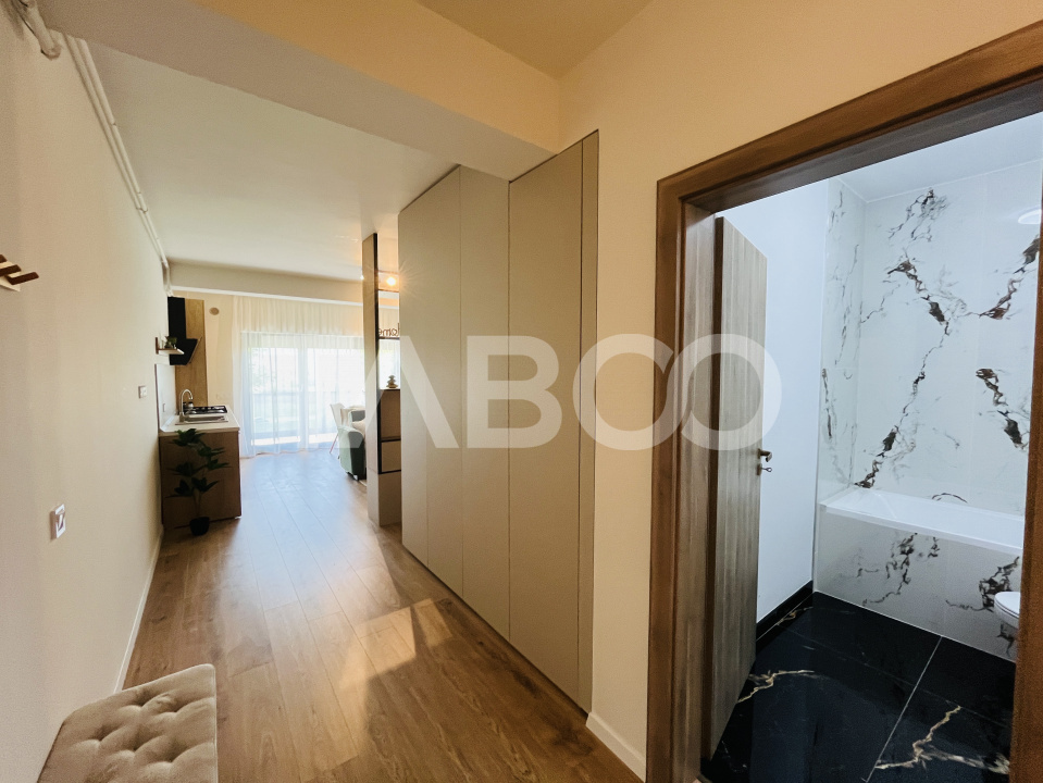 Garsoniera 38 mp cu terasa - incalzire in pardosea si aer conditionat