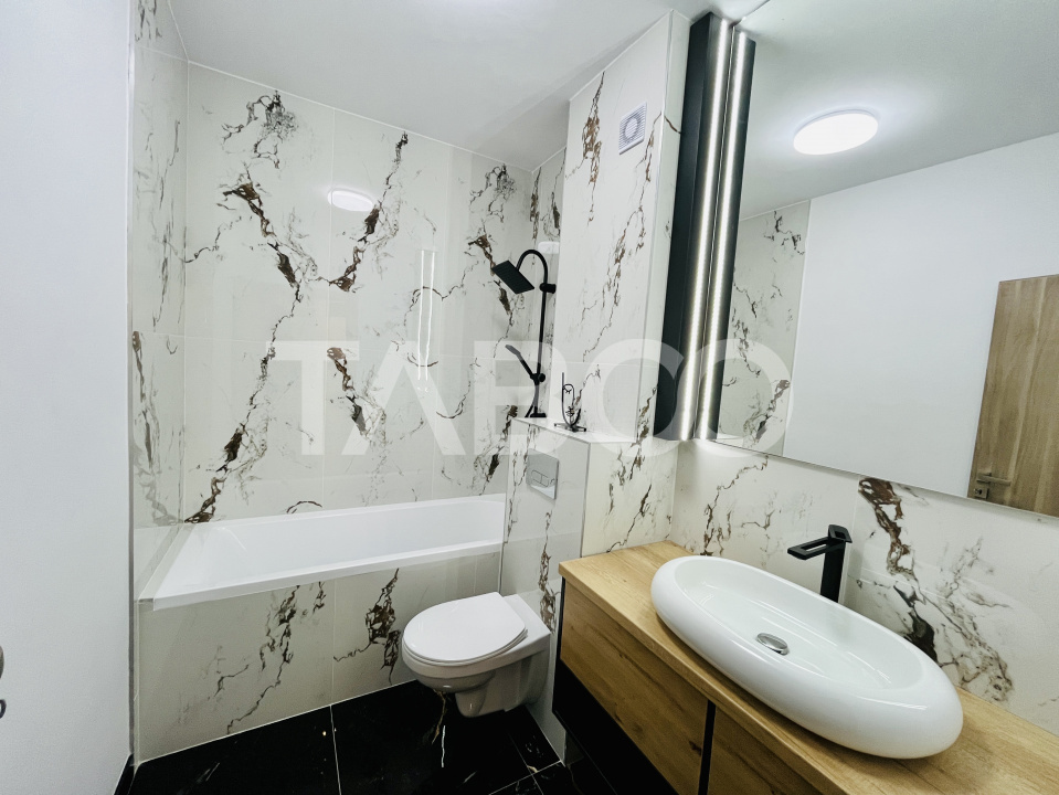 Garsoniera 38 mp cu terasa - incalzire in pardosea si aer conditionat