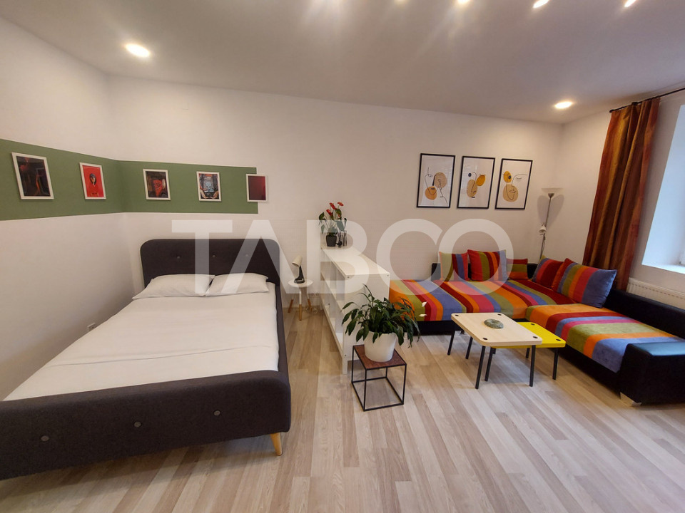 Garsoniera de vanzare 43 mpu pivnita zona Orasul de Jos Sibiu
