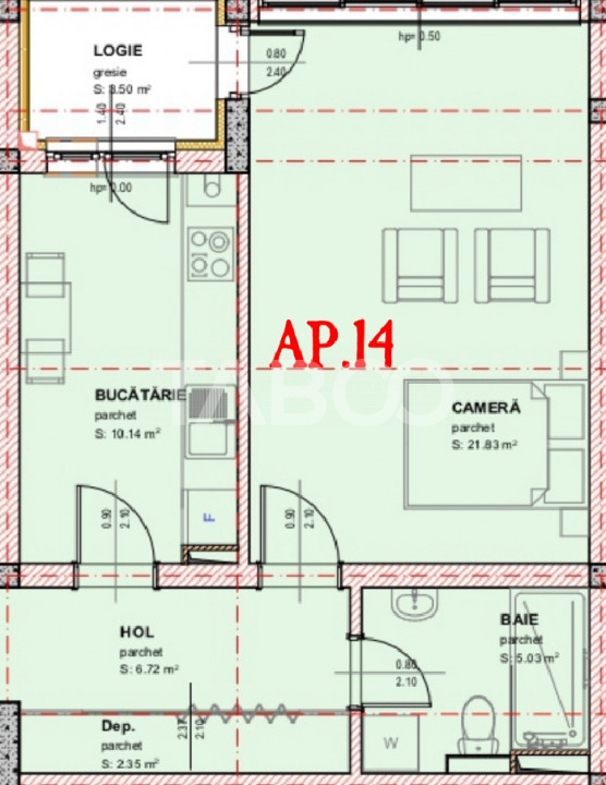 Garsoniera de vanzare 47 mpu decomandata loc de parcare logi Selimbar