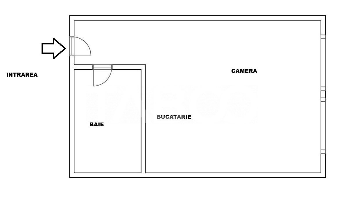 Garsoniera de vanzare etaj intermediar 28 mp utili bloc cu lift Sibiu