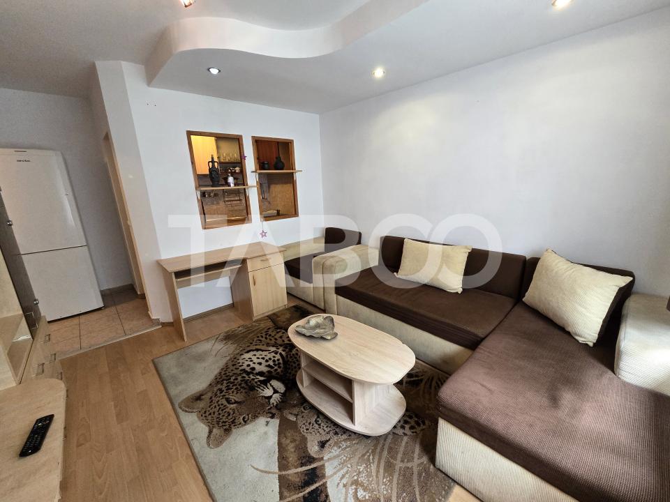 Garsoniera de vanzare mobilata utilata la parter in Vasile Aaron Sibiu