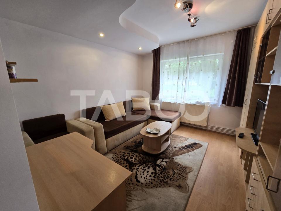 Garsoniera de vanzare mobilata utilata la parter in Vasile Aaron Sibiu