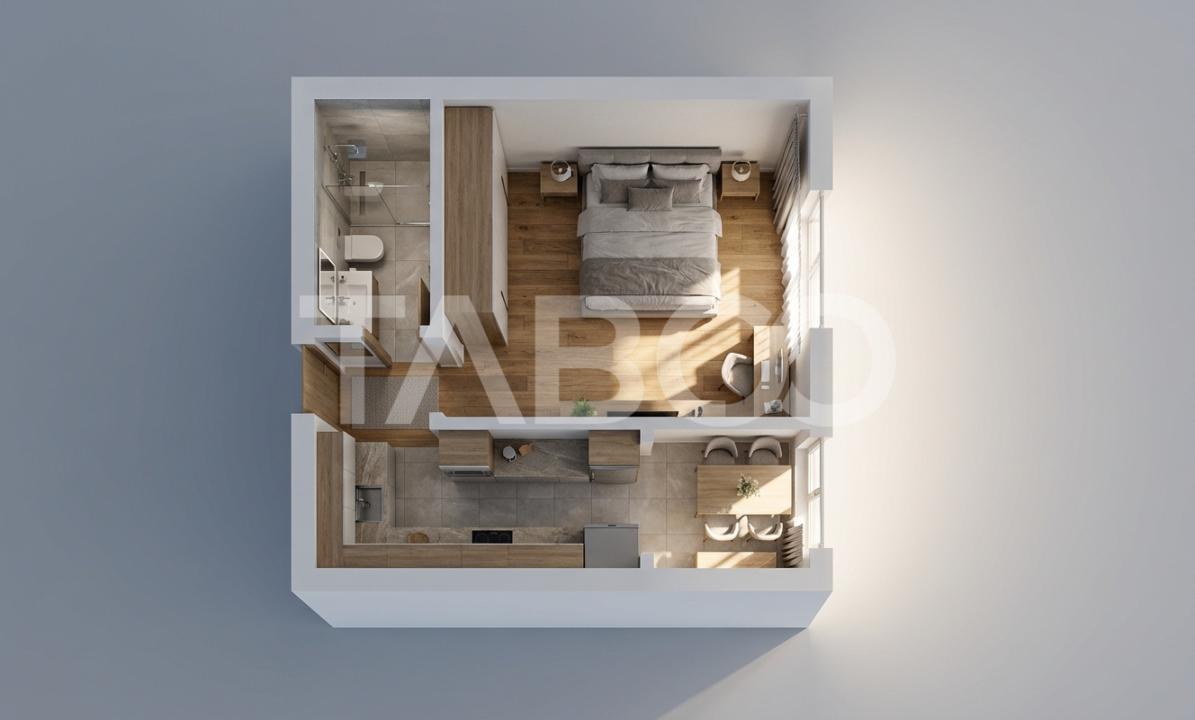 Garsoniera in Strand la etajul 1 cu pivnita de 12 mp si balcon