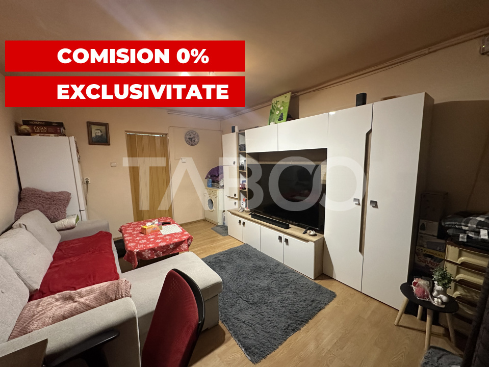 Garsoniera mobilata si utilata la etaj 2 zona Broscarie Sibiu in Sibiu - Stefan cel Mare