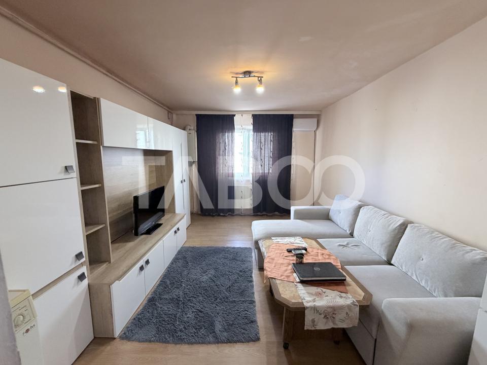 Garsoniera mobilata si utilata la etaj 2 zona Broscarie Sibiu