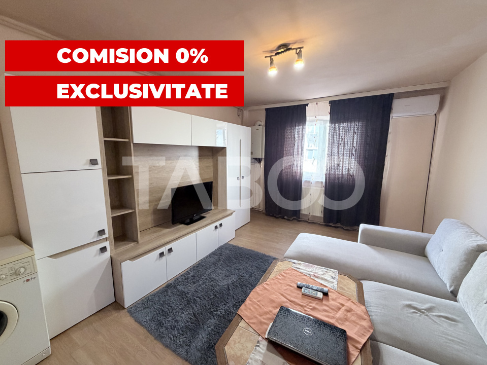 Garsoniera mobilata si utilata la etaj 2 zona Broscarie Sibiu in Sibiu - Stefan cel Mare
