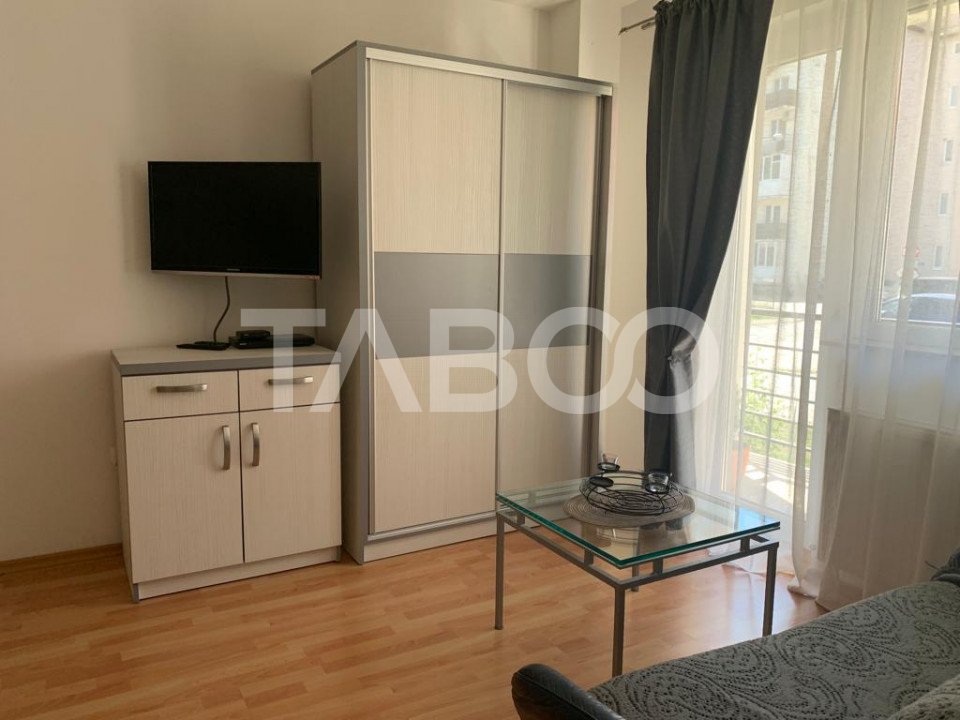 Garsoniera moderna generoasa cu balcon in cartier Alma din Sibiu
