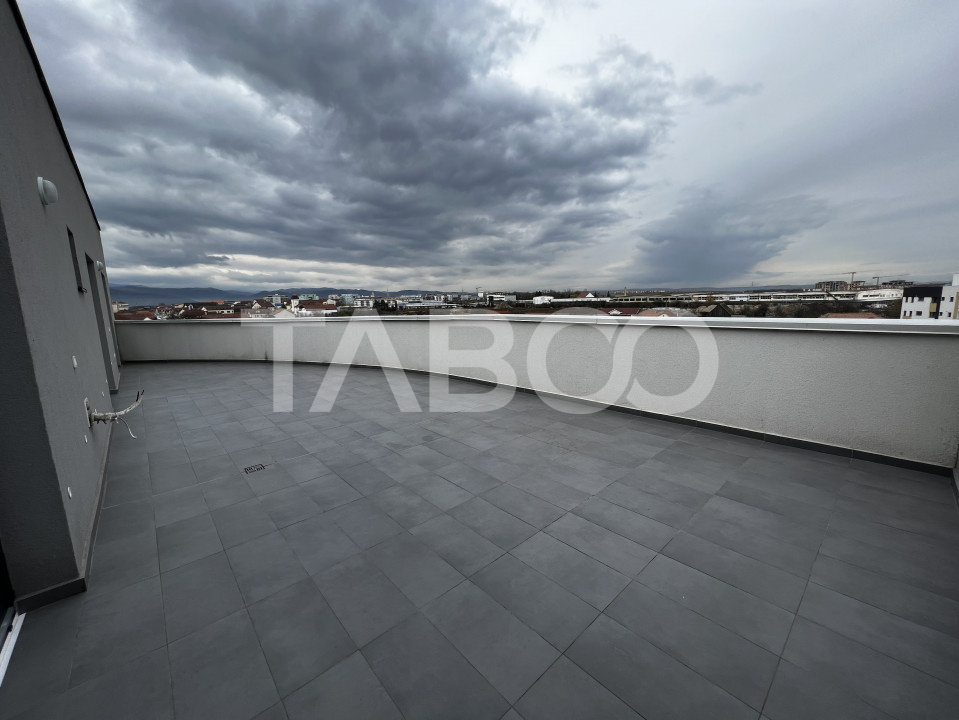 Penthouse de inchiriat 4 camere 2 terase 2 bai 86 mp Turnisor Sibiu
