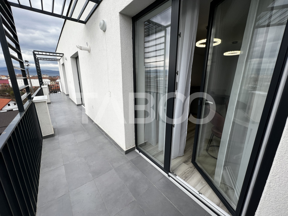 Penthouse de inchiriat 4 camere 2 terase 2 bai 86 mp Turnisor Sibiu
