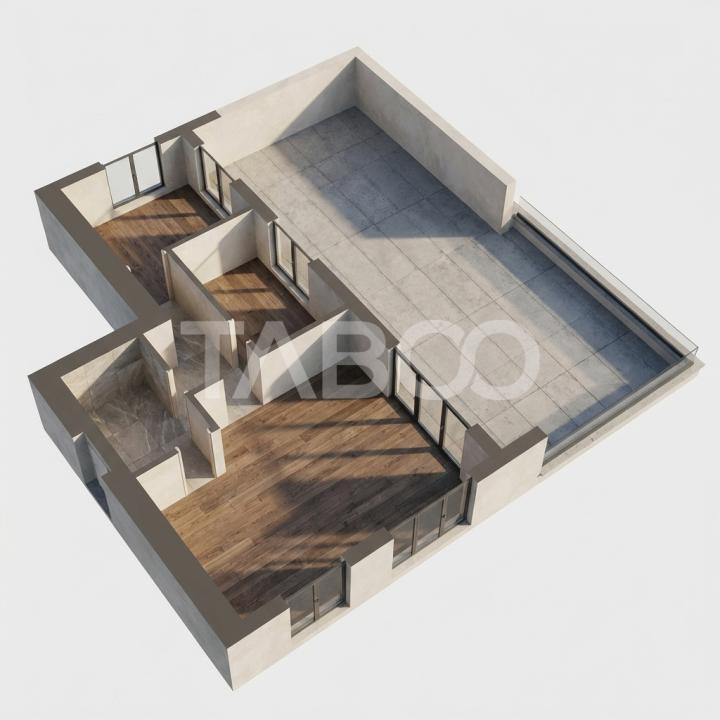 Penthouse de vanzare cu terasa de 97 mpu in Sibiu zona Doamna Stanca