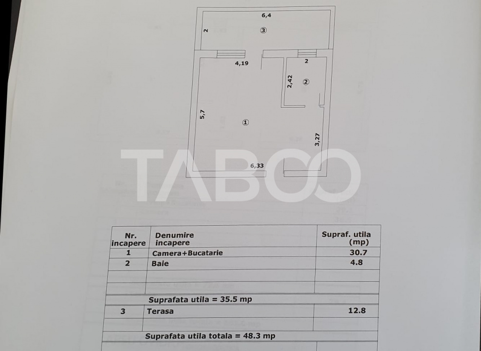 Studio de vanzare 36mp utili + terasa 13 mp constructie 2025 in Fagaras - Negoiu